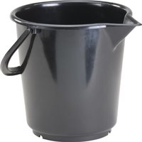HÜNERSDORFF Eimer 17,0l HD-Polyethylen schwarz Kunststoffbügel D.330mm H.315mm von HÜNERSDORFF
