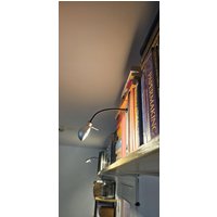 2Er Set Vintage Regalleuchten Mit Schwenkarem Hals Zum Beleuchten Von Büchern, Deko von mithraleuchten