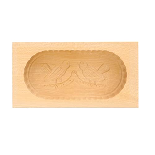 Butterform aus Holz 2 Vögel Motiv für 250g Butter, Sturz-Form zum Dekorieren, handgemacht von mitienda mit Liebe gemacht