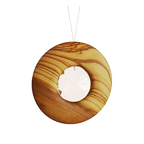 Fensterdeko aus Holz zum Aufhängen Rivoli mit Bleikristall, Fensterschmuck, Sonnenfänger Fensterdeko aus Holz zum Aufhängen Rivoli mit Bleikristall, Fensterschmuck, Sonnenfänger von mitienda mit Liebe gemacht