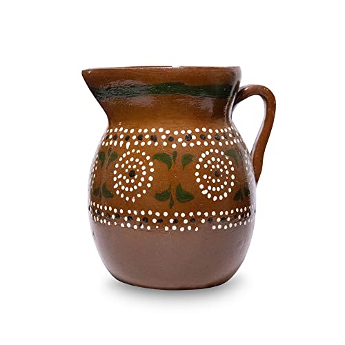 Mexikanische Karaffe aus Ton mit Muster Krug Deko Karaffe, Vase für Trockenblumen Handmade von mitienda mit Liebe gemacht
