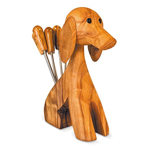 mitienda mit Liebe gemacht Hund aus Holz für Olivenpicker, Party Picker, Aufbewahrung Picker, Küchenutensil von mitienda mit Liebe gemacht