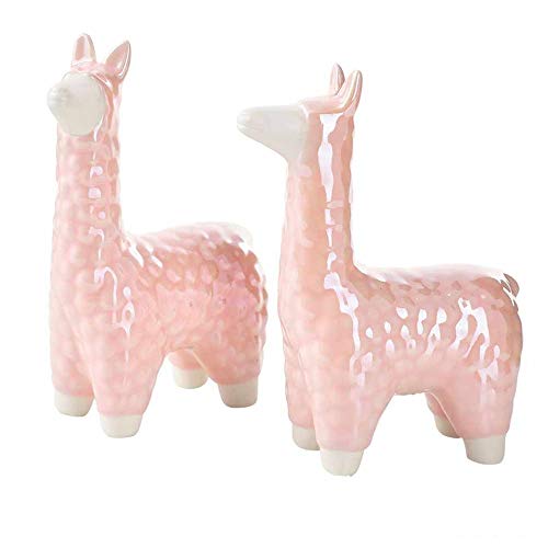 mitienda mit Liebe gemacht Lama aus Keramik, rosa Pearl, Deko Objekt, Aufsteller, Figur, Dekoration, Tiere, süß von mitienda mit Liebe gemacht