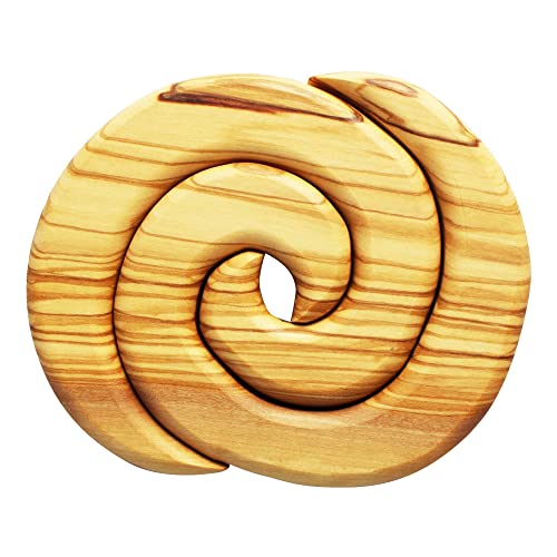 mitienda mit Liebe gemacht Topfuntersetzer aus Holz 2-teilig Spiralform rund, hitzebeständig für Topf und Pfanne von mitienda mit Liebe gemacht