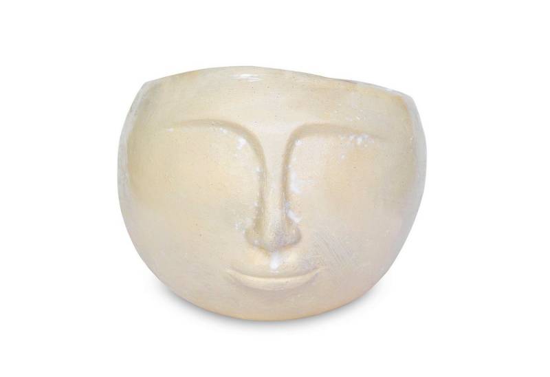 mitienda mit liebe gemacht Blumentopf Blumentopf aus Ton Gesicht L beige aus Mexiko von mitienda mit liebe gemacht