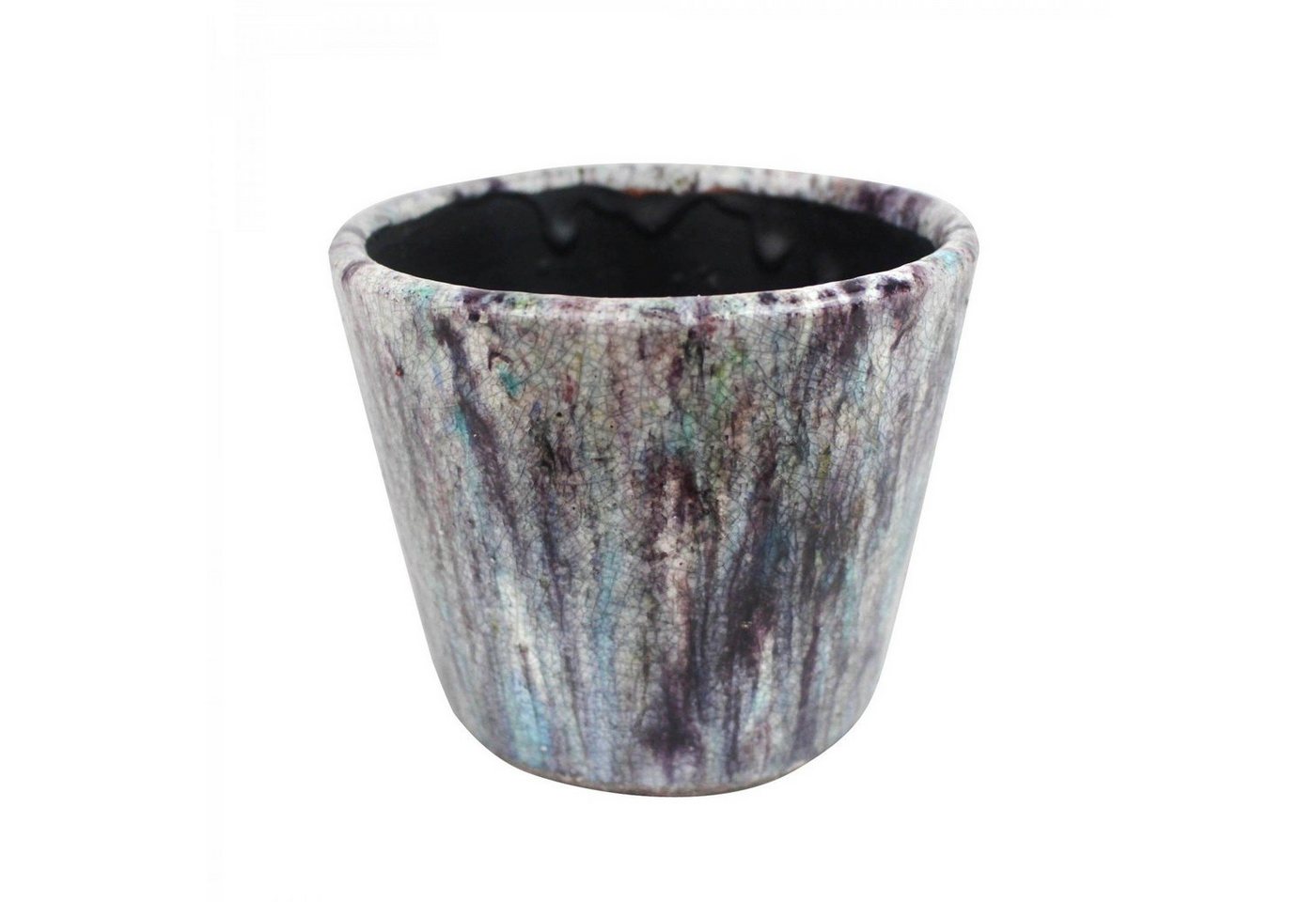 mitienda Blumentopf Blumentopf aus Keramik violett meliert 14cm von mitienda