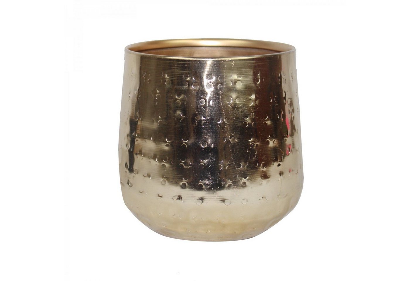 mitienda Blumentopf Blumentopf gold aus Metall, handmade aus Indien mitienda Blumentopf Blumentopf gold aus Metall, handmade aus Indien von mitienda