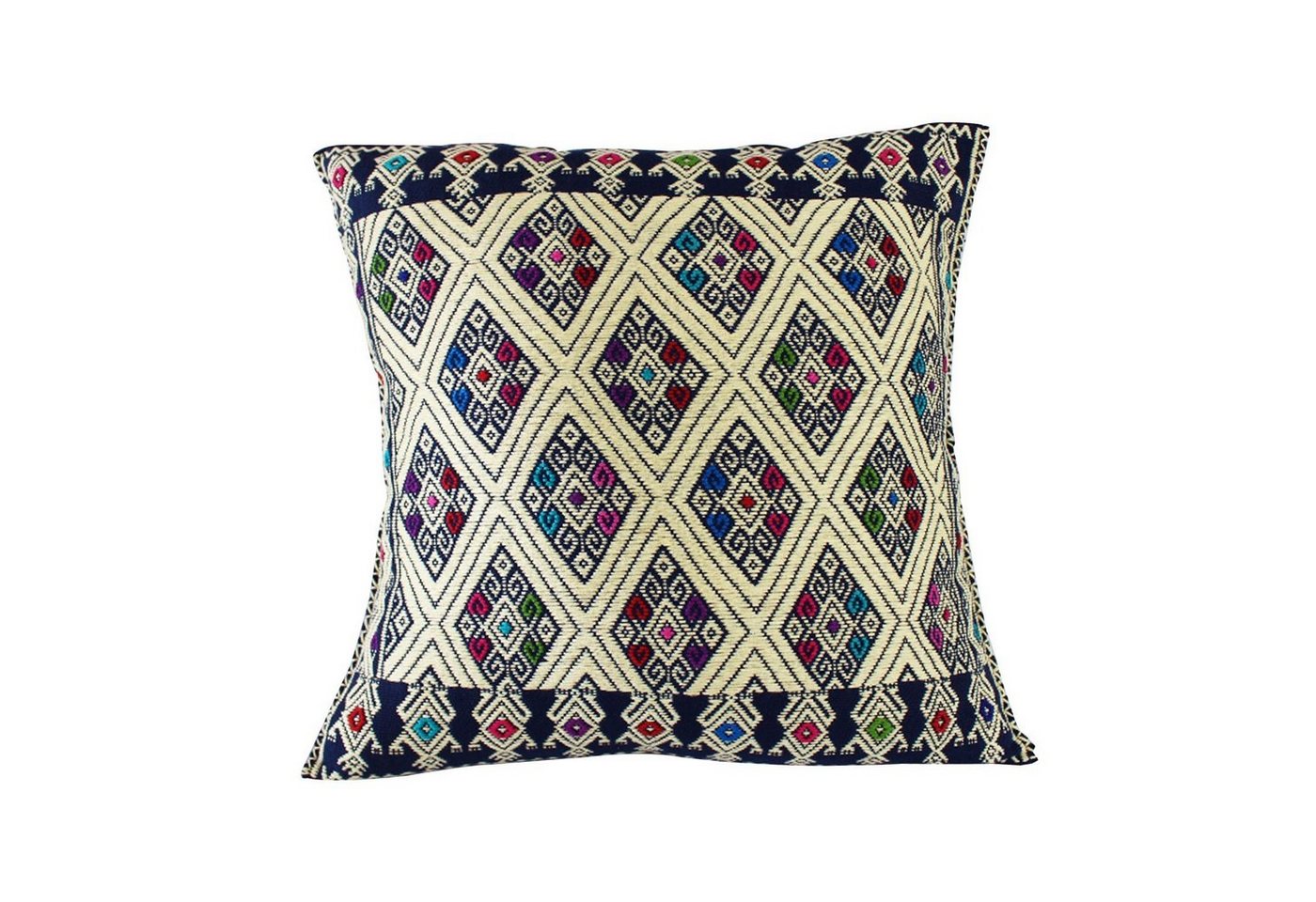 mitienda Dekokissen Handmade Sofakissen 'Tazajala', dunkelblau / beige mitienda Dekokissen Handmade Sofakissen 'Tazajala', dunkelblau / beige von mitienda
