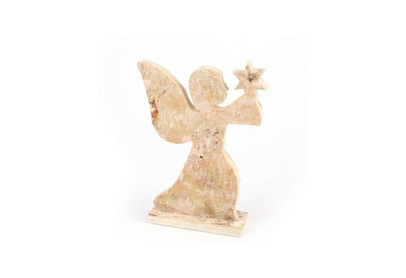 mitienda Dekoobjekt Deko Engel 21cm Natur, Weihnachtsdeko von mitienda