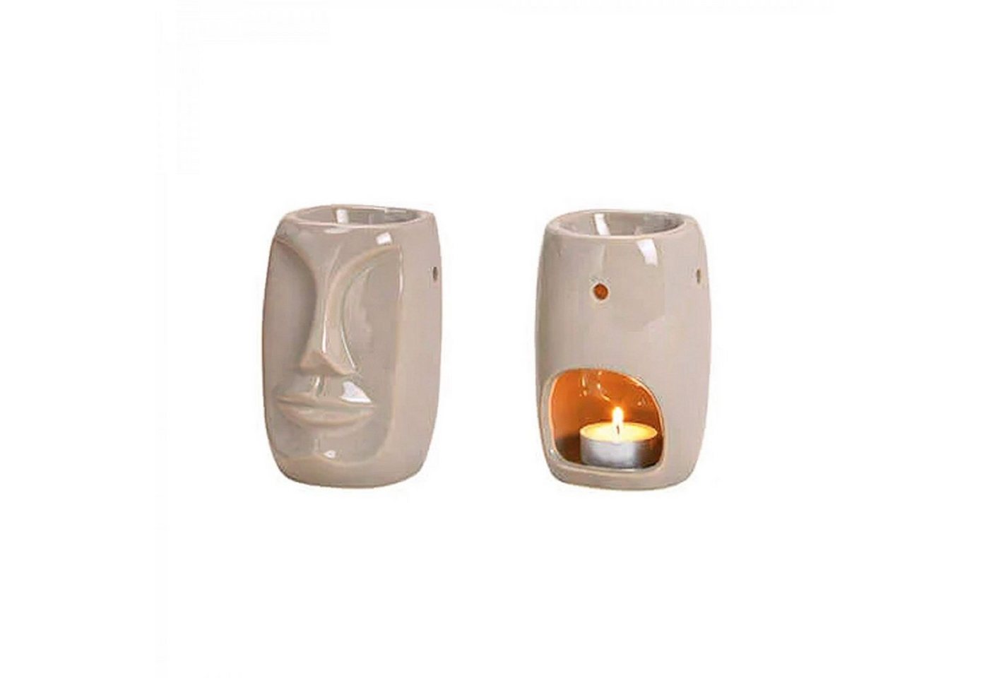 mitienda Duftlampe Duftlampe aus Keramik Gesicht beige mitienda Duftlampe Duftlampe aus Keramik Gesicht beige von mitienda