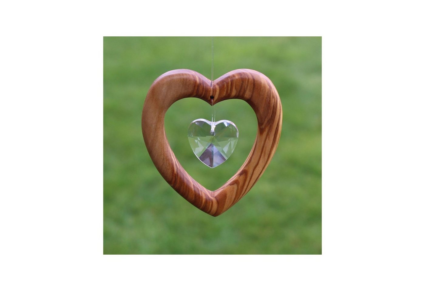 mitienda Fensterdekoration Fensterdeko Herz mit Bleikristall von mitienda