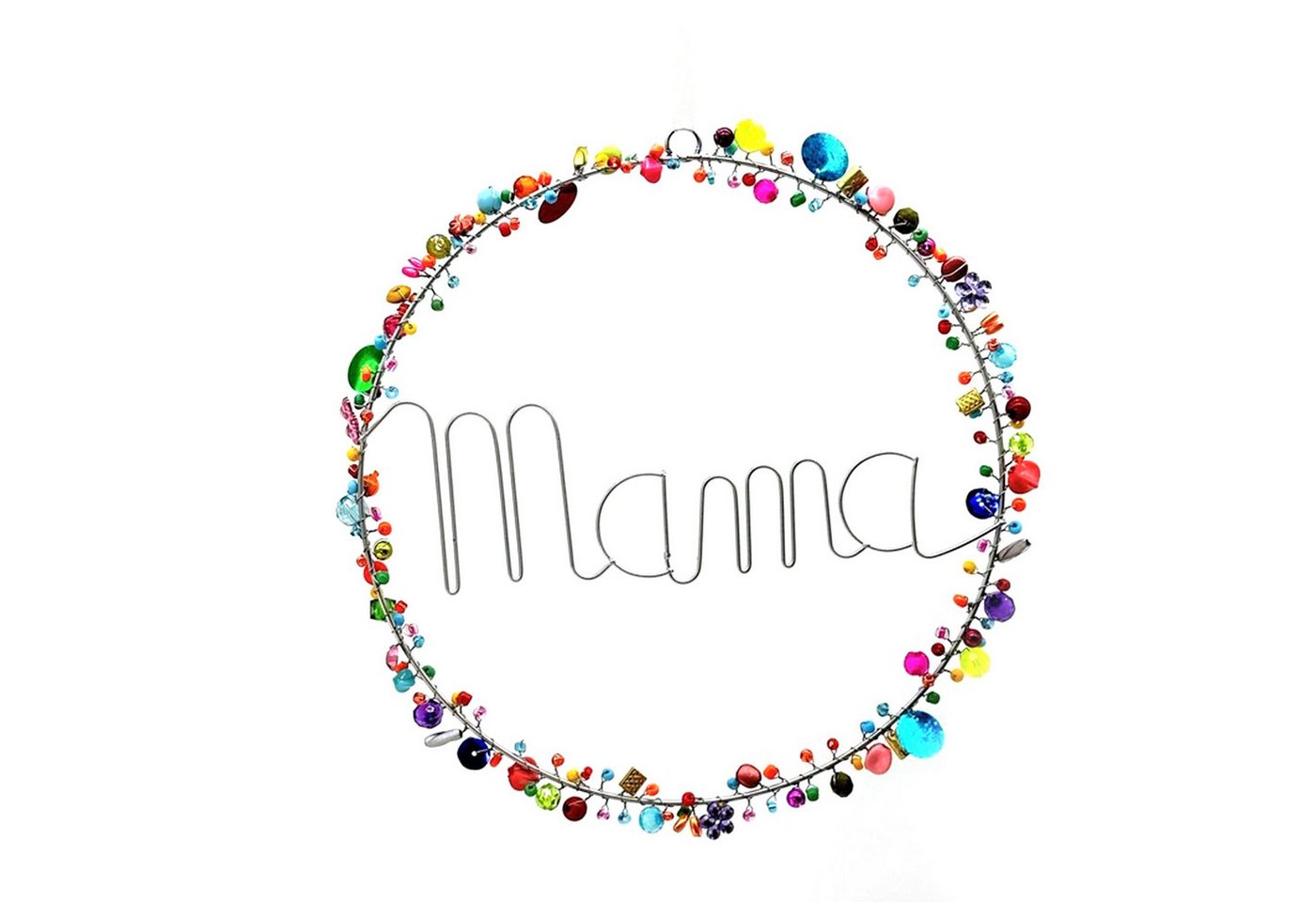 mitienda Fensterdekoration Fensterdeko aus Metall Perlenkranz 'Mama' von mitienda