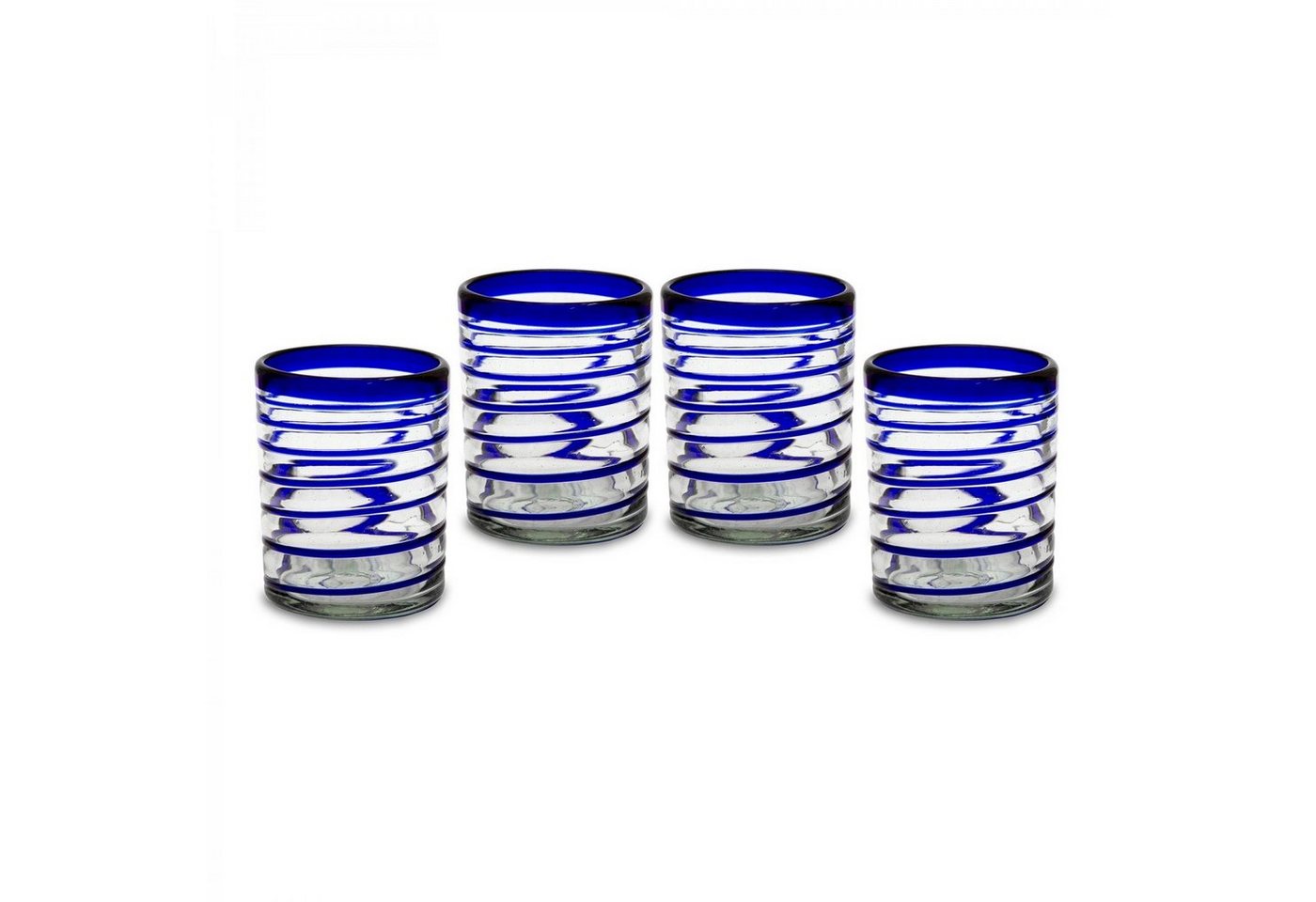mitienda Glas Gläser 4er Set spirale blau von mitienda