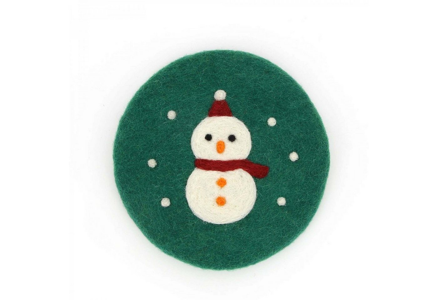 mitienda Salatbesteck Topfuntersetzer aus Wollfilz Schneemann grün mitienda Salatbesteck Topfuntersetzer aus Wollfilz Schneemann grün von mitienda