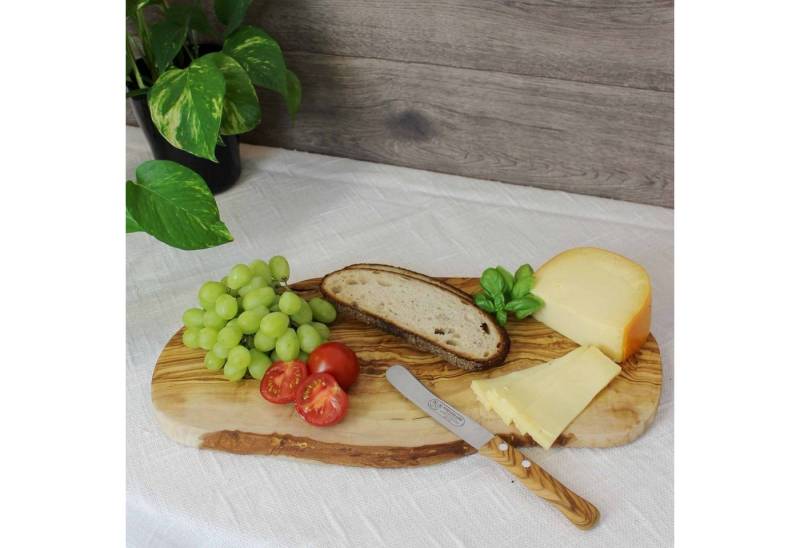 mitienda Schneidebrett Schneidebrett aus Olivenholz, Holzbrett 40cm von mitienda
