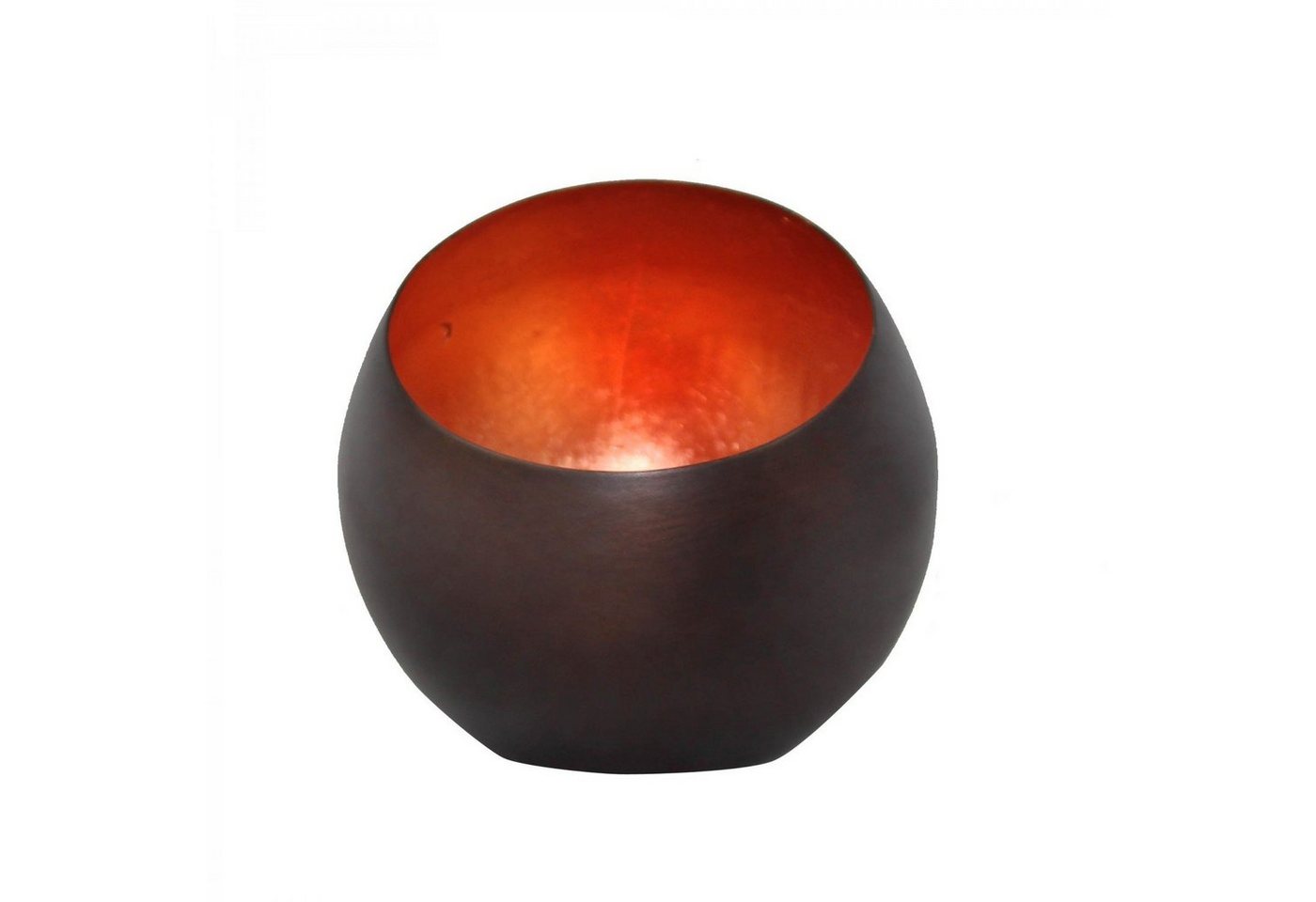 mitienda Teelichthalter Teelichthalter Kugel, Globe bronze/kupfern 9cm von mitienda