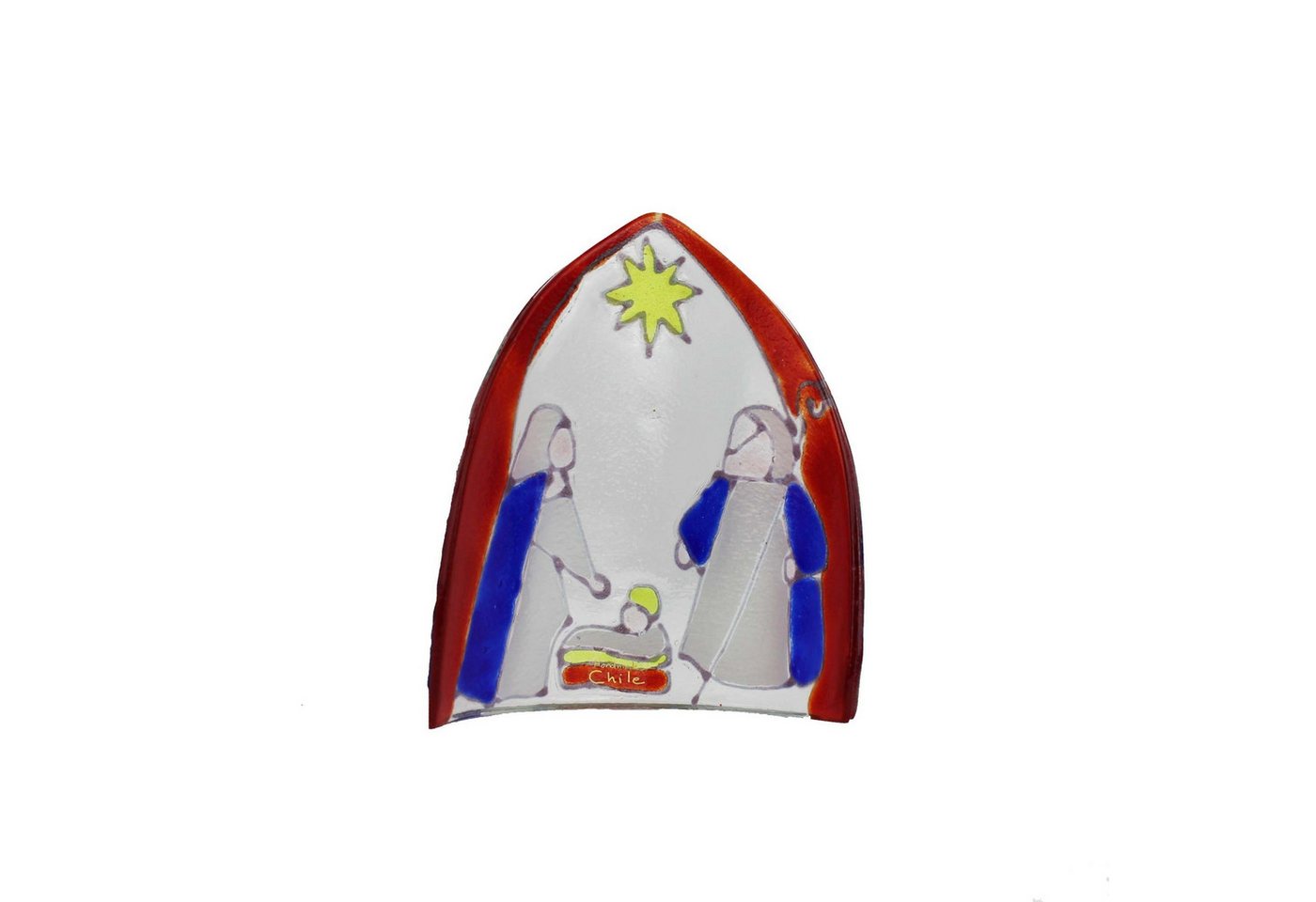 mitienda Teelichthalter Windlicht Krippe aus Glas, Weihnachtsdeko von mitienda