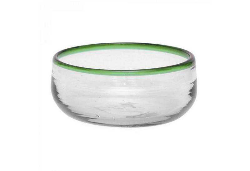 mitienda Teller Müslischale aus mundgeblasenem Glas grün von mitienda