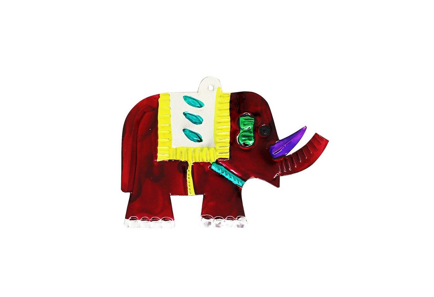 mitienda Wanddekoobjekt Wanddeko Elefant rot 11cm, Dekoanhänger von mitienda