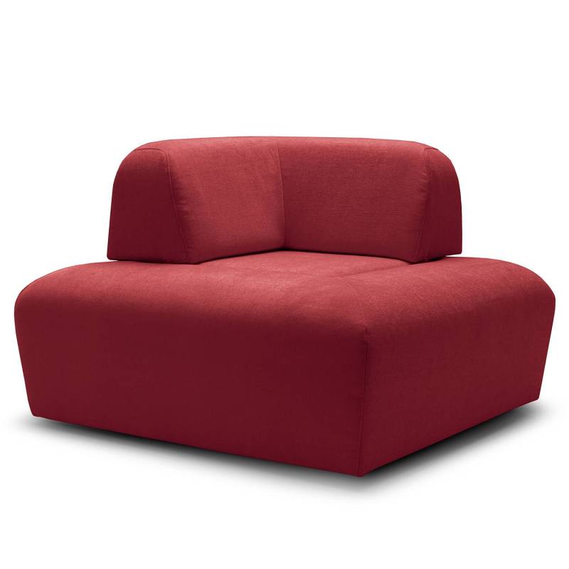 home24 Eck-Rückenlehne Miu Magic Rot Webstoff Concha 41 x 33 x 41cm Modern von home24