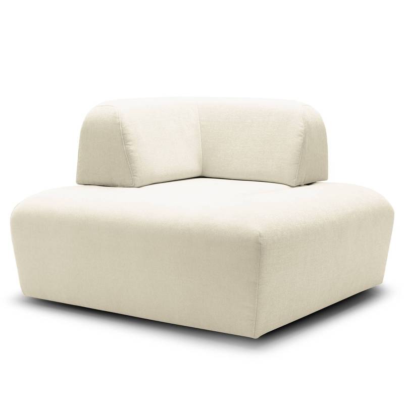 home24 Eck-Rückenlehne Miu Magic Beige Webstoff Concha 41 x 33 x 41cm Modern von home24