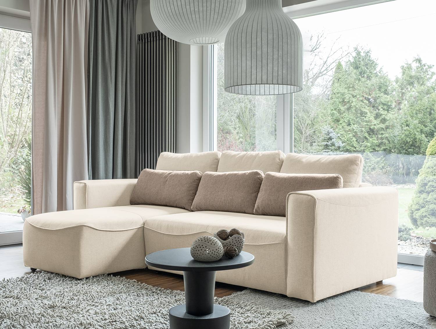 Ecksofa Ireu mit Longchair von miu Form