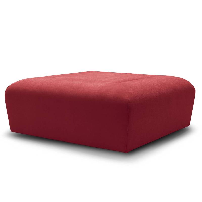 home24 Hocker Miu Magic mit Eck-Rückenlehne 102 x 75 x 102cm Rot Webstoff Concha: Weinrot von home24