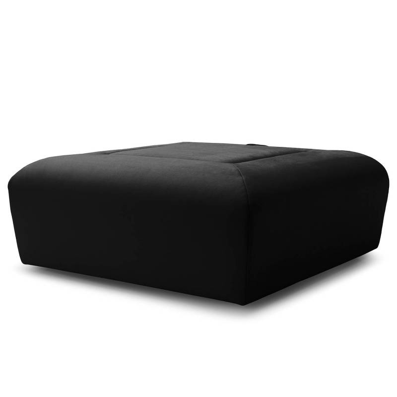 home24 Hocker Miu Magic mit Rückenlehne L 102 x 75 x 102cm Schwarz Samt Sadia: Anthrazit von home24