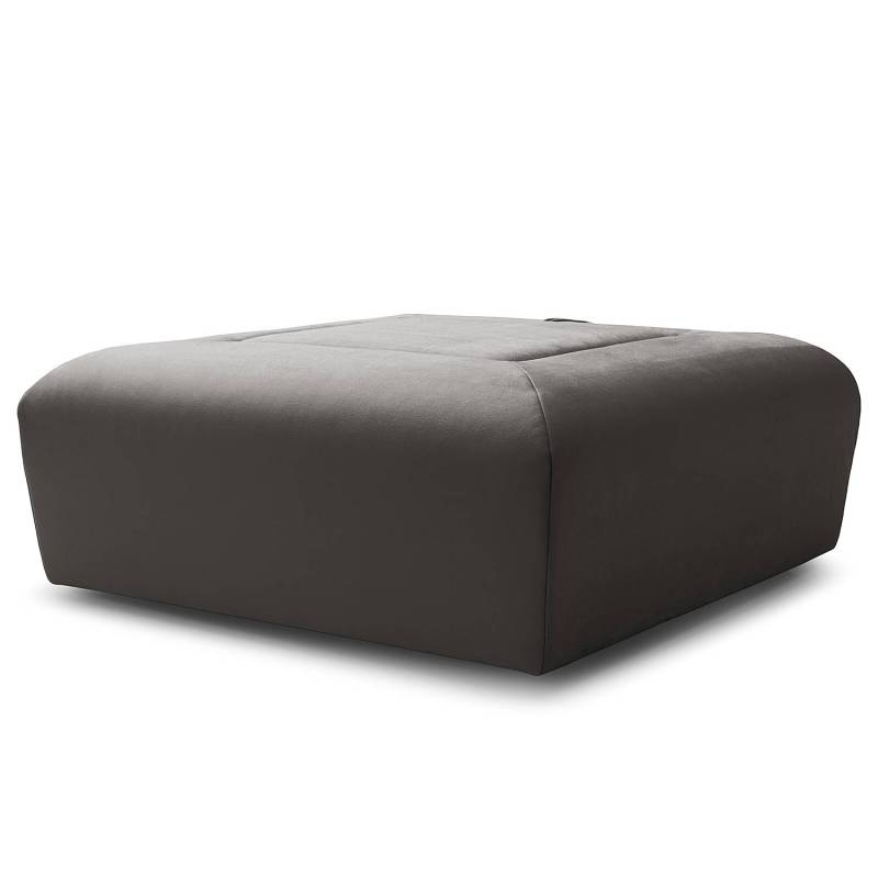 home24 Hocker Miu Magic mit Rückenlehne S 102 x 75 x 102cm Grau Samt Sadia: Dunkelgrau von home24