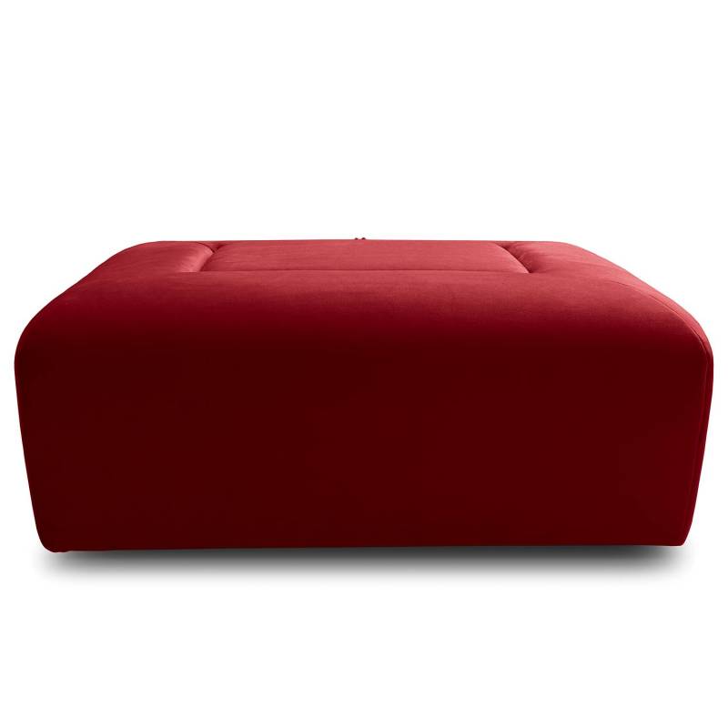 home24 Hocker Miu Magic 195 x 41 x 102cm Rot Samt Sadia: Weinrot von home24