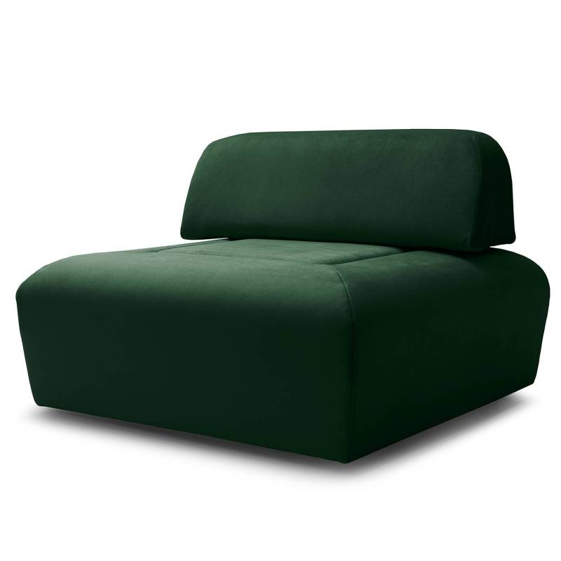 home24 Rückenlehne Miu Magic L Grün Samt Sadia 93 x 33 x 30cm Modern von home24