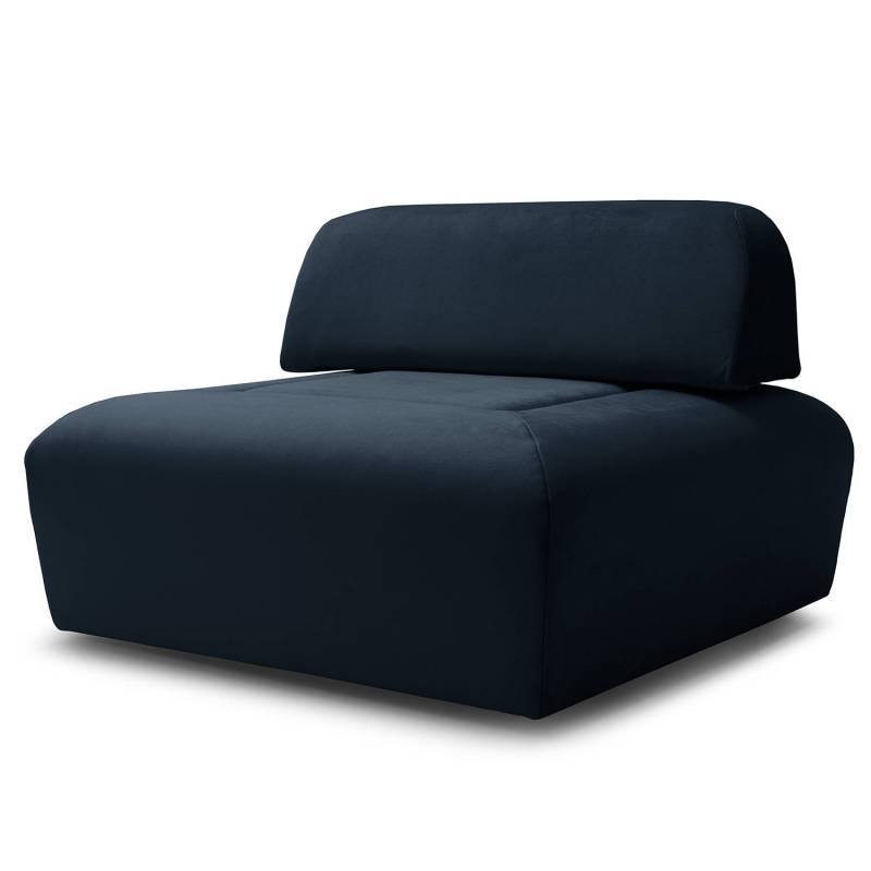 home24 Rückenlehne Miu Magic L Blau Samt Sadia 93 x 33 x 30cm Modern von home24