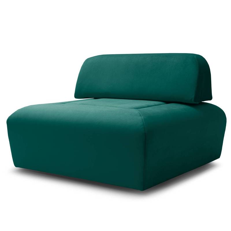 home24 Rückenlehne Miu Magic L Türkis Samt Sadia 93 x 33 x 30cm Modern von home24