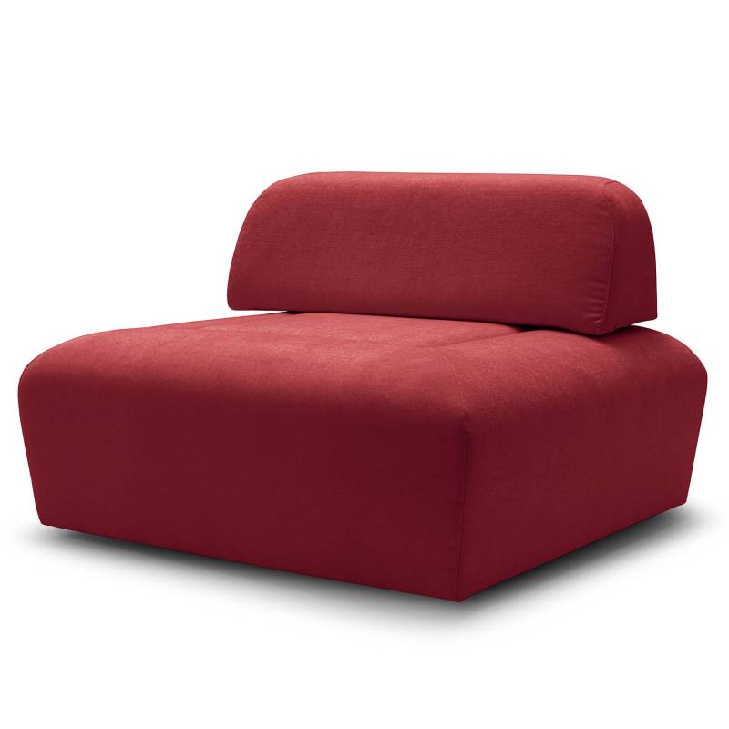 home24 Rückenlehne Miu Magic L Rot Webstoff Concha 93 x 33 x 30cm Modern von home24