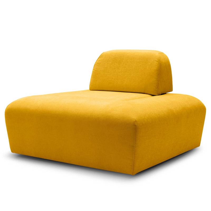 home24 Rückenlehne Miu Magic S Gelb Webstoff Concha 56 x 33 x 30cm Modern von home24