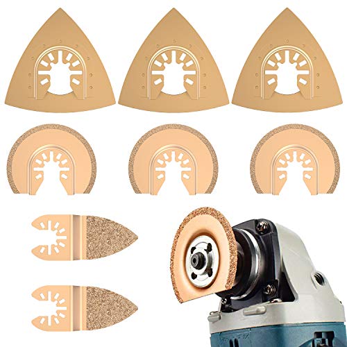 Oszillierendes Zubehör Set Mix Multitool Sägeblätter Kit Multifunktionswerkzeug für Kunststoff/Holz/Soft Metal Cutting für Multimaster,8 Stück von miuline