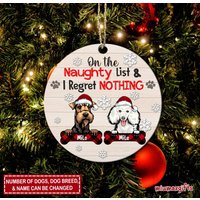 Airedale Terrier Ornament, Auf Der Frechen Liste Bereue Ich Nichts Hund, Weihnachtsgeschenk, Hund Weihnachten, Hundeliebhaber von miumaxgifts