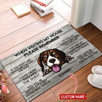 Beagle Fußmatte, Matte, Teppich, Wenn Sie Mein Haus Fußmatte Besuchen, Perfektes Geschenk Für Hundeliebhaber, Hunde Einweihungsgeschenk von miumaxgifts