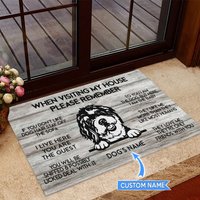 Bernedoodle Teppich, Matte, Fußmatte, Besuchen Sie Mein Haus Perfektes Geschenk Für Hundeliebhaber von miumaxgifts
