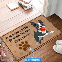 Boston Terrier Teppich, Fußmatte, Willkommen Perfektes Geschenk Für Hundeliebhaber, Hund Matte Wohnkultur von miumaxgifts
