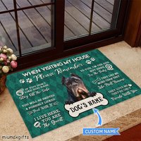 Cane Corso Teppich, Fußmatte, Besuch Meiner Hausmatte, Perfektes Geschenk Für Liebhaber, Hundeteppich, Fußmatte Wohnkultur von miumaxgifts