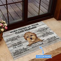 Cavapoo Matte, Teppich, Fußmatte, Besuchen Sie Mein Haus Perfektes Geschenk Für Hundeliebhaber, Einweihungsgeschenk, Hundeteppich, Hundematte von miumaxgifts