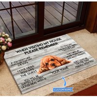 Cocker Spaniel Fußmatte, Teppich, Besuch Meiner Hausmatte, Perfektes Geschenk Für Hundeliebhaber, Hundeteppich, Matte Wohnkultur, Lustige von miumaxgifts