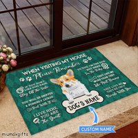 Corgis Teppich, Fußmatte, Matte, Besuch Meiner Hausmatte, Perfektes Geschenk Für Hundeliebhaber, Hundeteppich, Fußmatte Zuhause von miumaxgifts