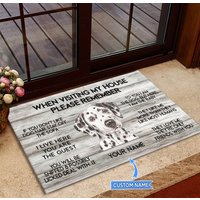 Dalmatiner Fußmatte, Matte, Teppich, Besuch Meiner Hausmatte, Perfektes Geschenk Für Hundeliebhaber, Hunde Lustiger Hundeteppich, Hundematte von miumaxgifts