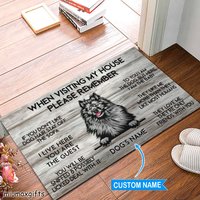 Keeshond Fußmatte, Teppich, Hundematte, Wenn Sie Mein Haus Besuchen Geschenk Für Hundeliebhaber, Hundefußmatte, Fußmatte Wohnkultur, Hundematte von miumaxgifts