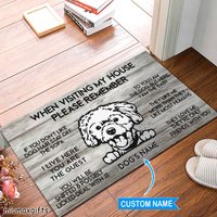 Maltipoo Fußmatte, Teppich, Hundematte, Wenn Sie Mein Haus Besuchen Geschenk Für Hundeliebhaber, Hundefußmatte, Fußmatte Wohnkultur, Hundematte von miumaxgifts