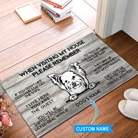 Morkie Fußmatte, Matte, Teppich, Besuchen Sie Mein Haus Perfektes Geschenk Für Hundeliebhaber, Housewarming Geschenk, Hundematte, Hund Fußmatte von miumaxgifts