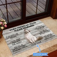 Ragdoll Katzenteppich, Katzen Fußmatte, Besuch in Meinem Haus Perfektes Geschenk Für Katzenliebhaber, Home Decor, Housewarming Teppich, Lustige von miumaxgifts