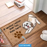 Shih Tzu Teppich, Fußmatte, Willkommen Perfektes Geschenk Für Hundeliebhaber, Matte Wohnkultur, Liebhaber Fußmatte von miumaxgifts